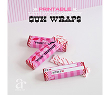 Mr and Miss Mustache Valentines Day Printable Pack of Gum Wrapper - Instant Download